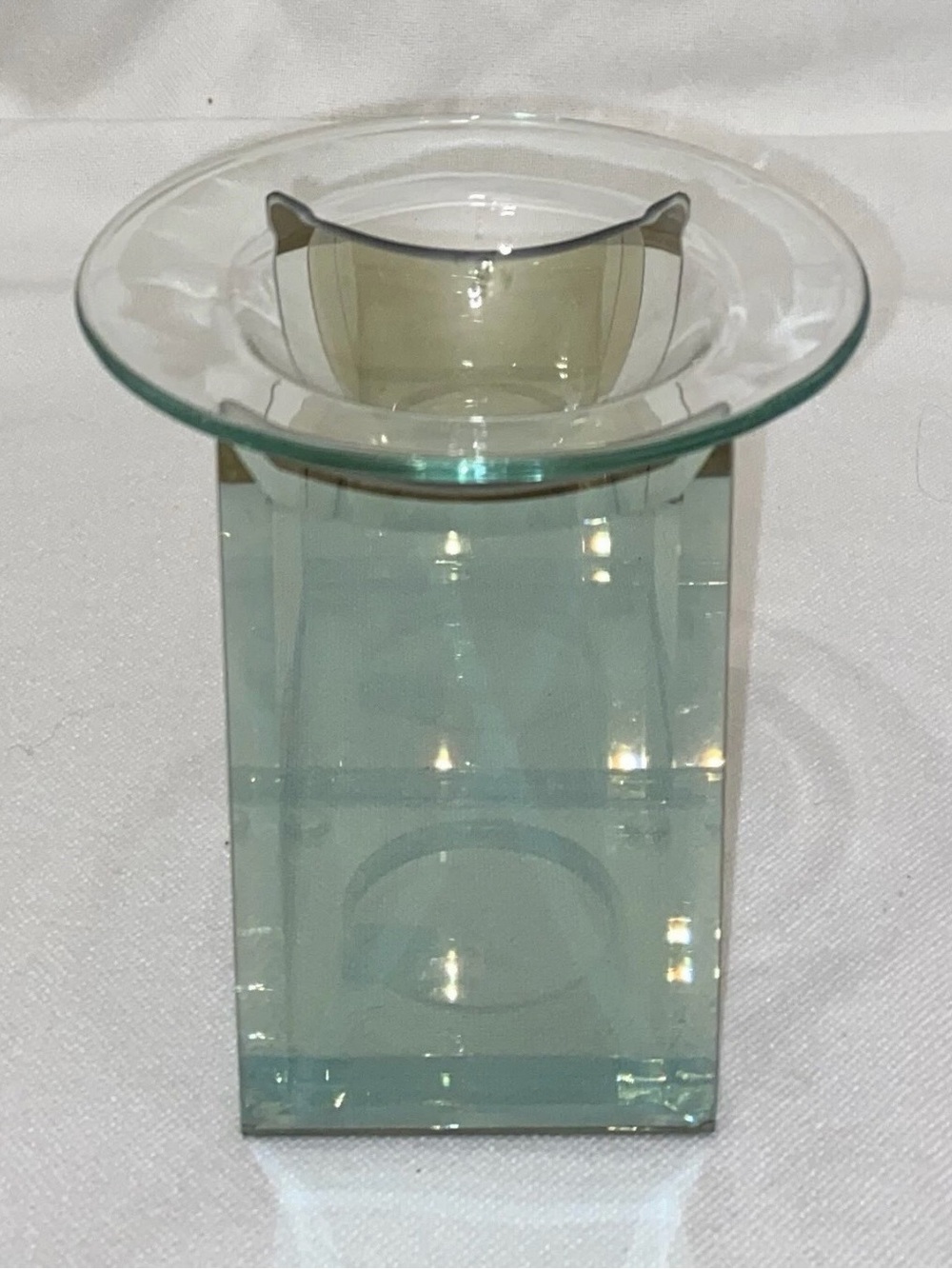 Partylite Infinite Reflections Aroma Melts Tart Wax Candle Warmer Mirror Glass